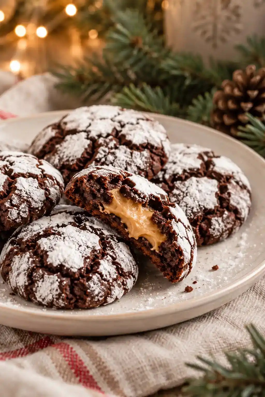 Chocolate Crinkle Peanut Butter Cookies
