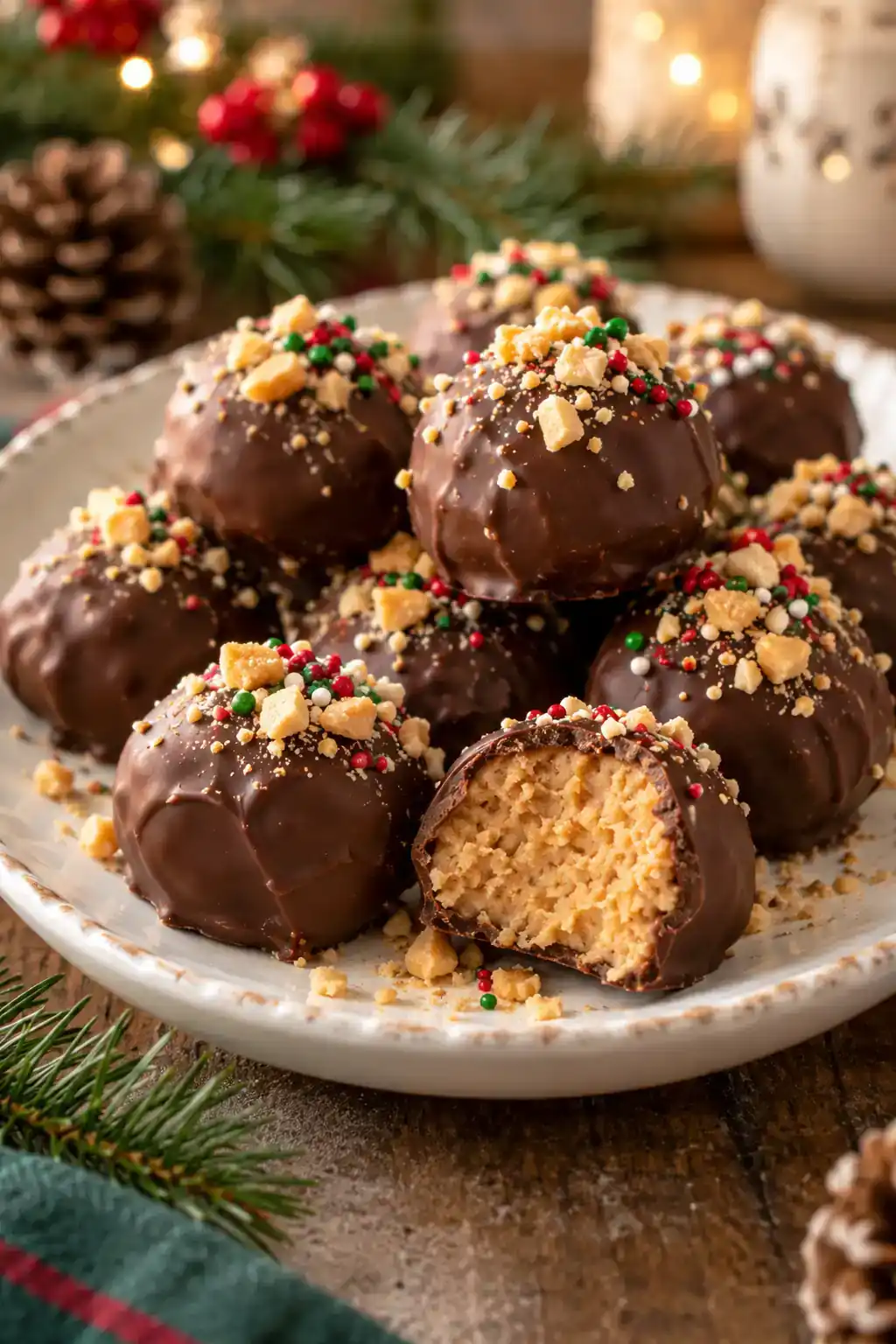 Christmas Peanut Butter Balls