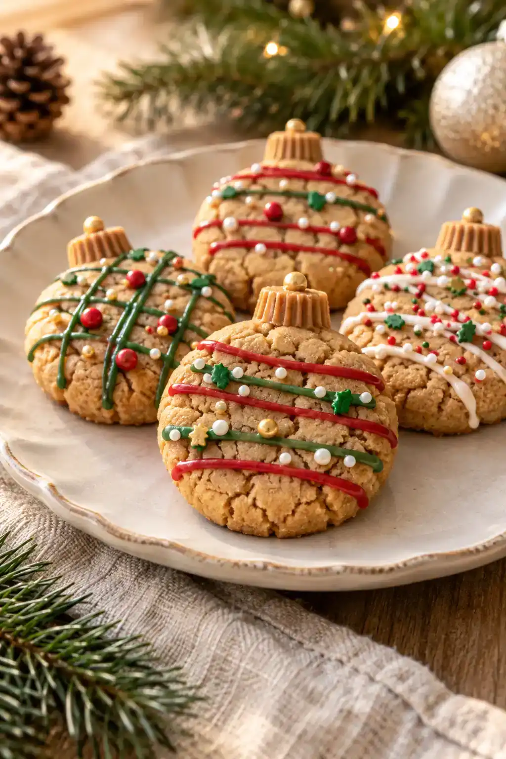 Ornament Peanut Butter Cookies