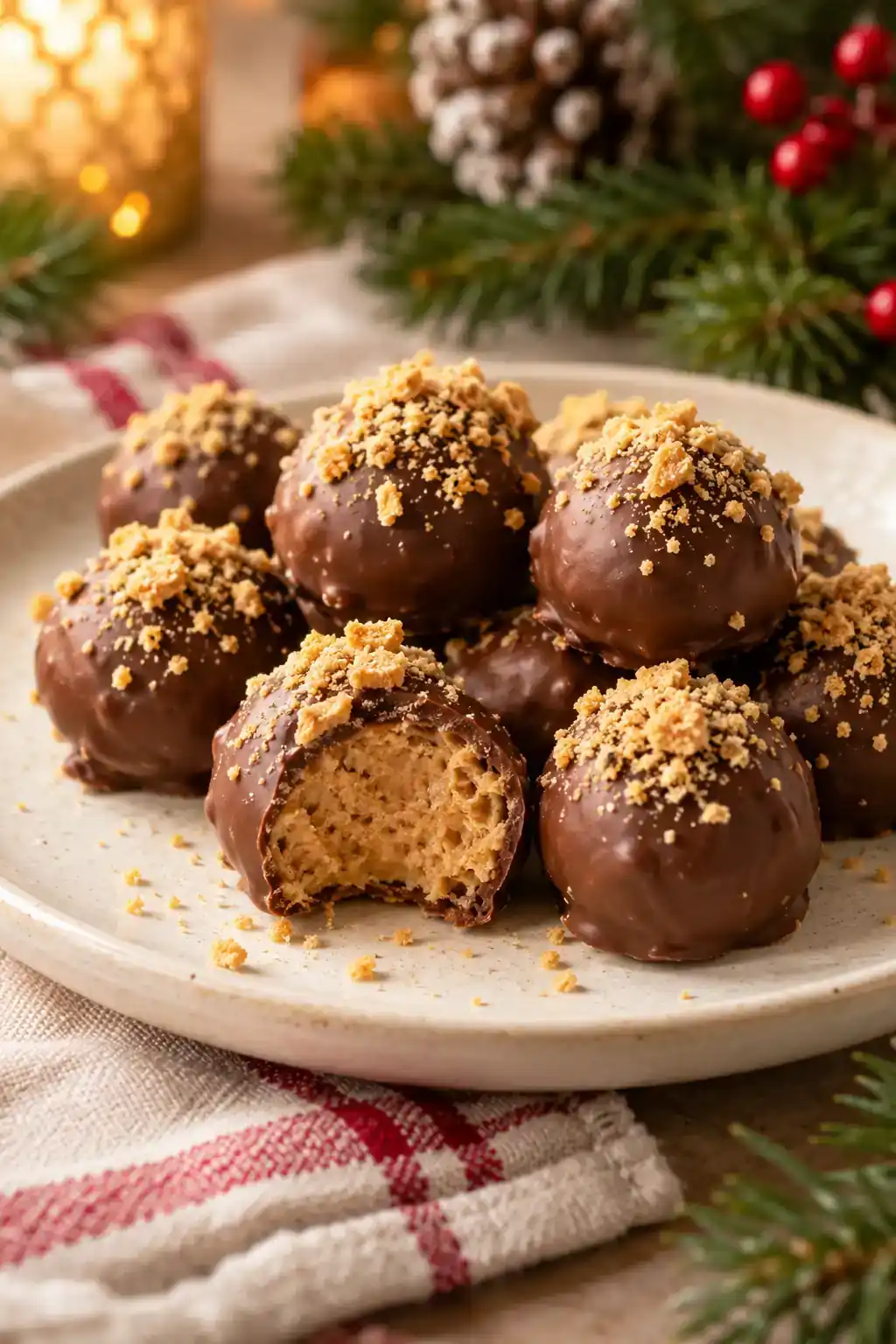 Peanut Butter Balls With Graham Crackers