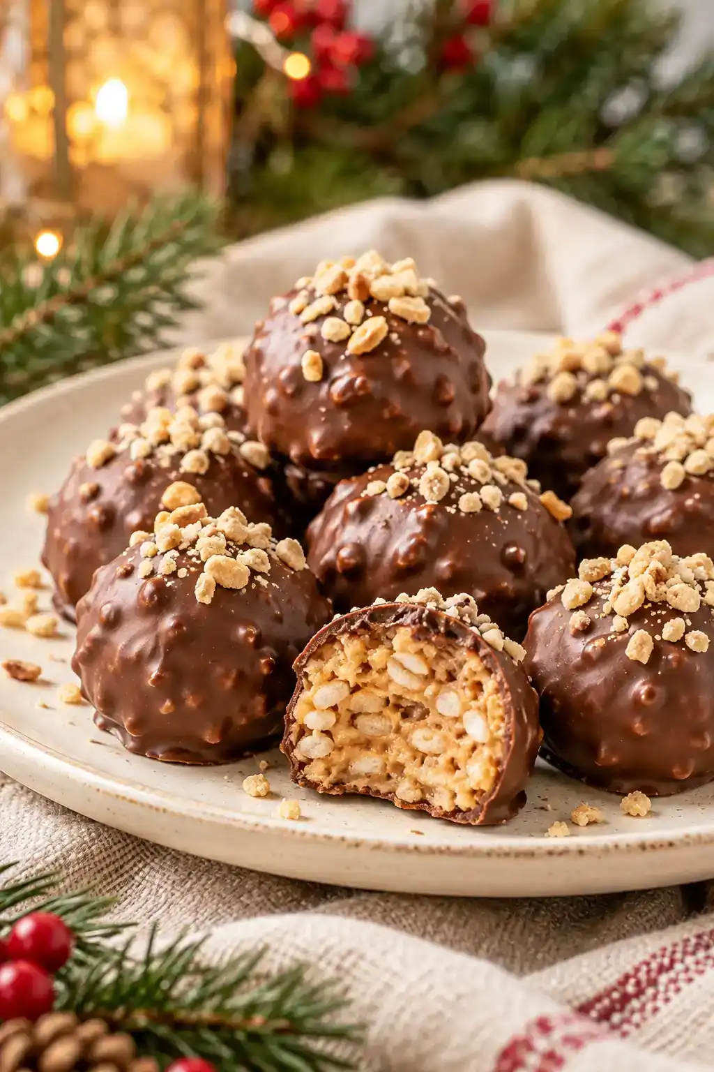 Peanut Butter Balls With Rice Krispies