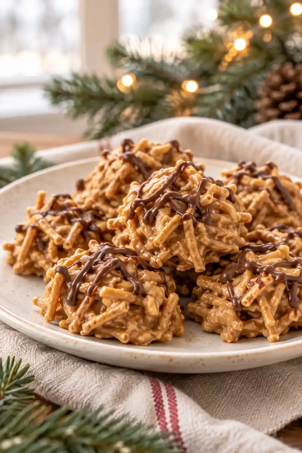 Peanut Butter Haystack Cookies
