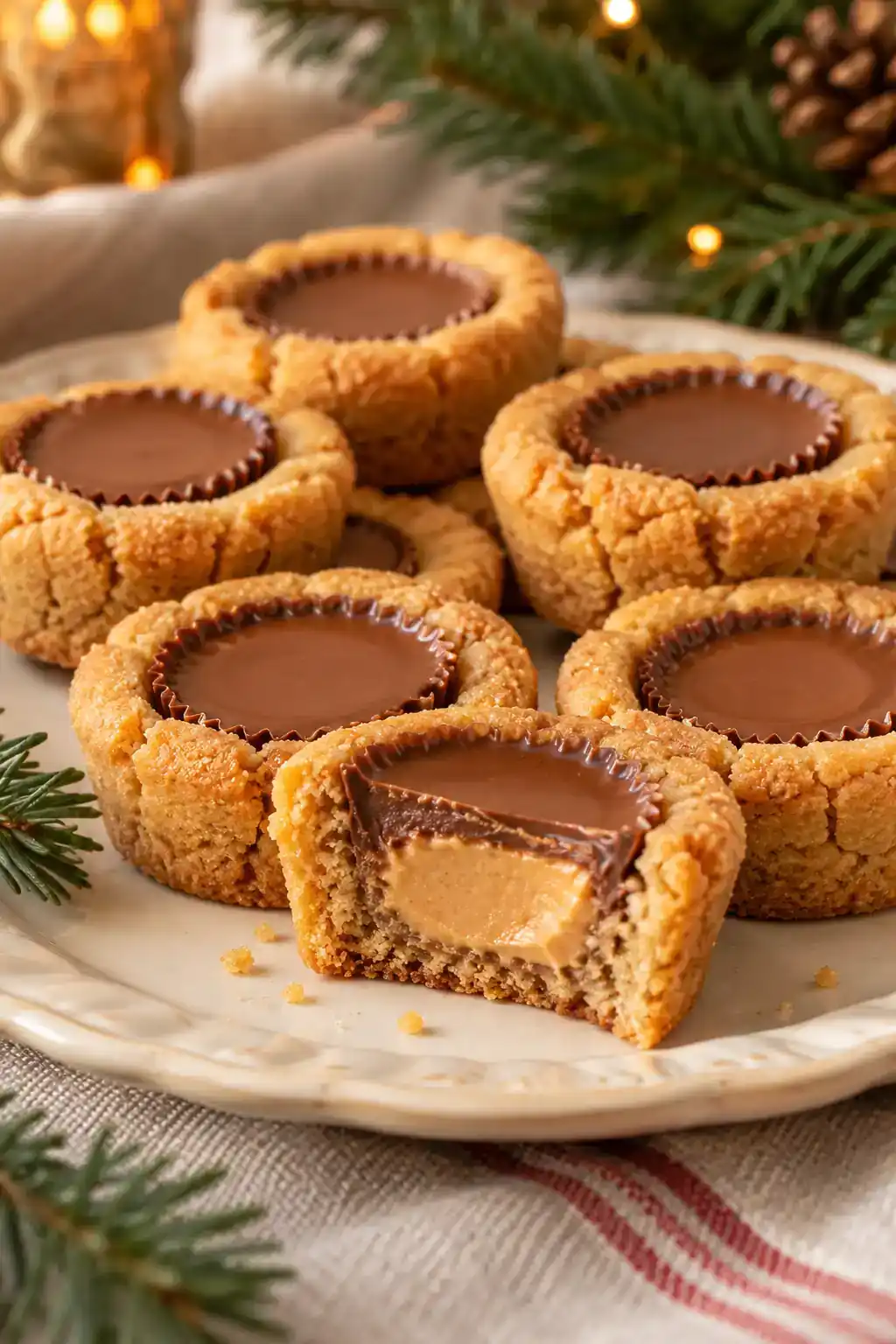 Reese’s Peanut Butter Cookie Cups: mini muffin-shaped peanut butter cookie cups with chocolate centers.