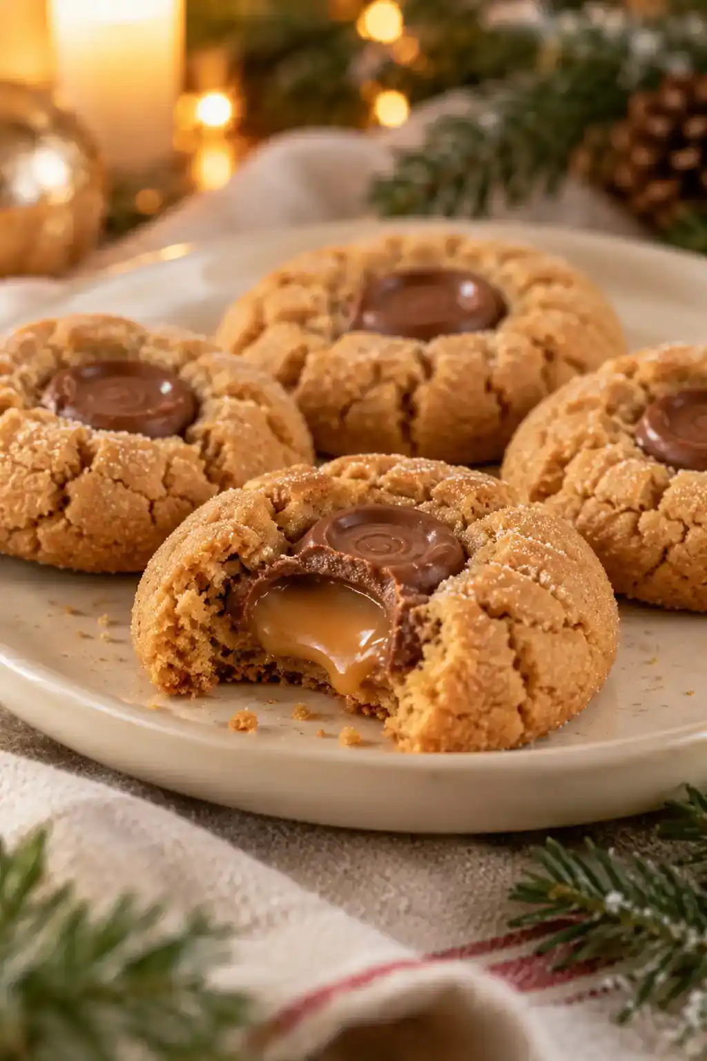 Rolo Stuffed Peanut Butter Cookies