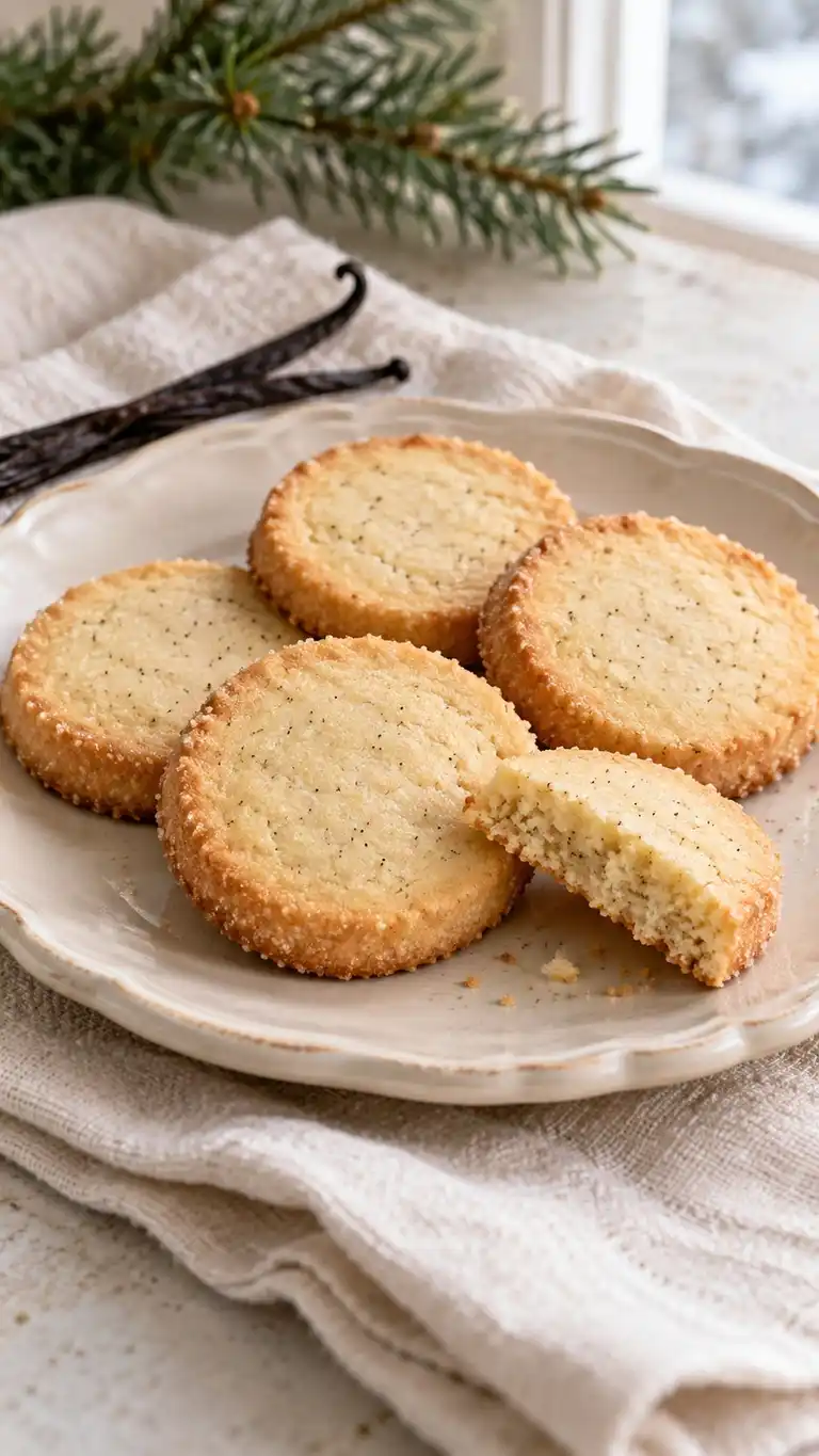 Vanilla bean and a small spoonful of bourbon flavor deeply buttery rounds with a crisp rim and tender center.