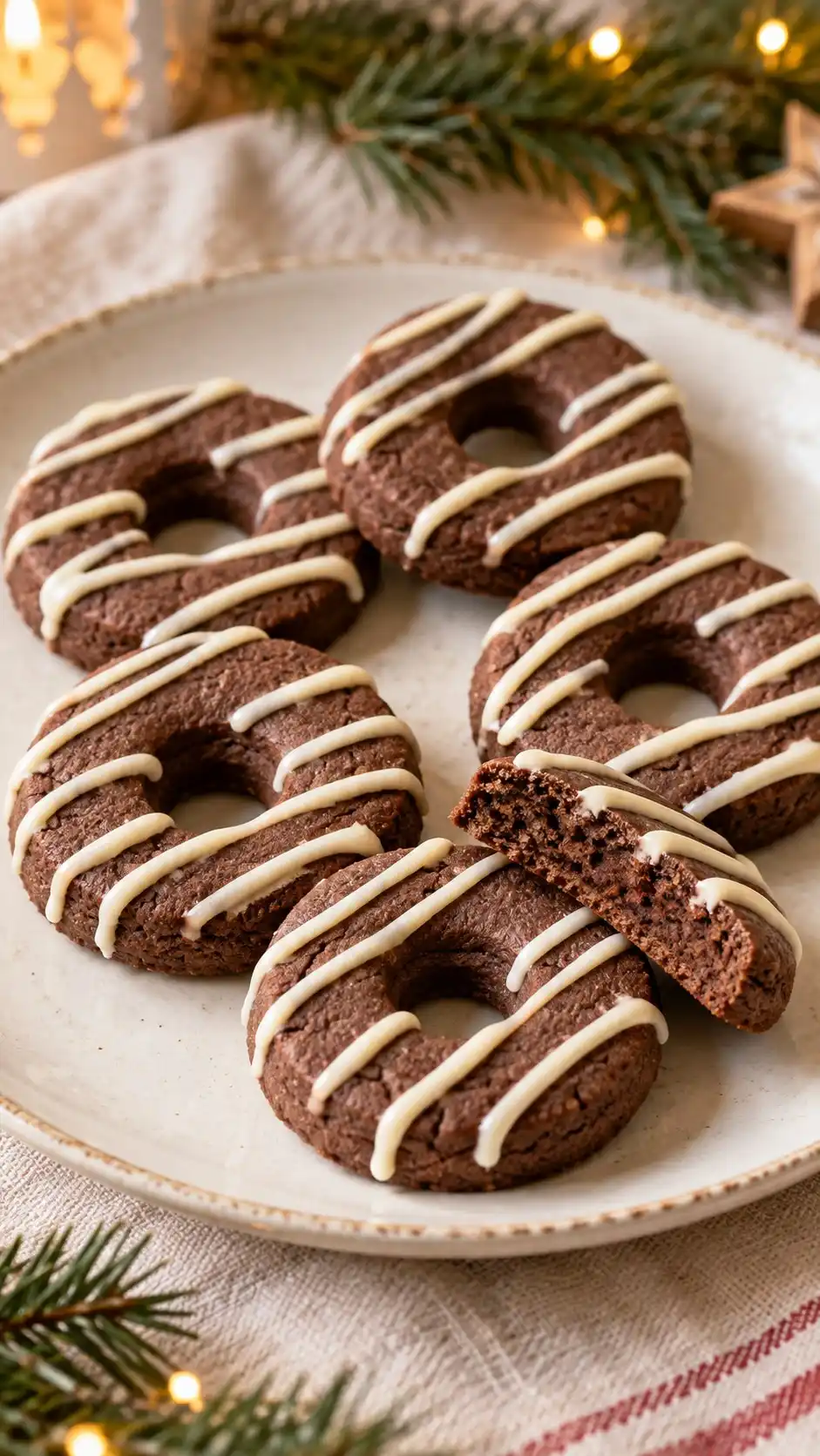 Espresso Cocoa Shortbread Wreath Coins