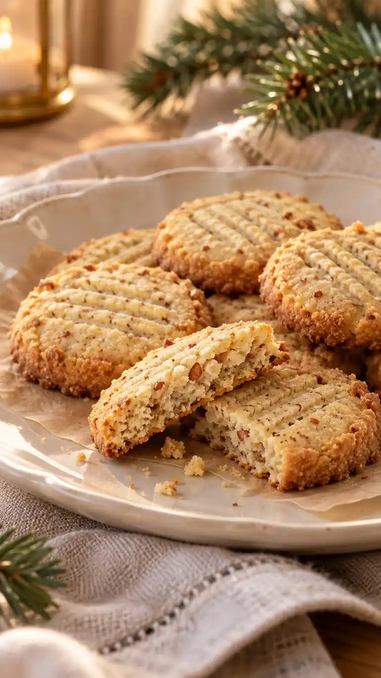 An all-almond-flour cookie with a tender center and lightly crisp golden edges for gluten-free holiday tins.