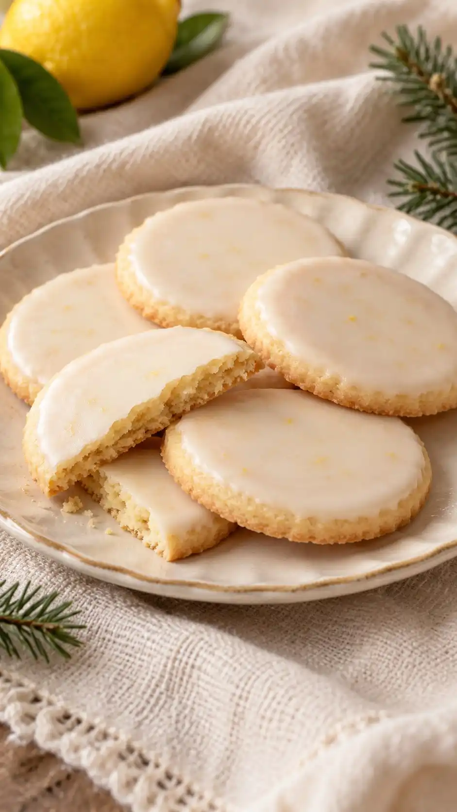 Lemon Glazed Shortbread Cut-Outs