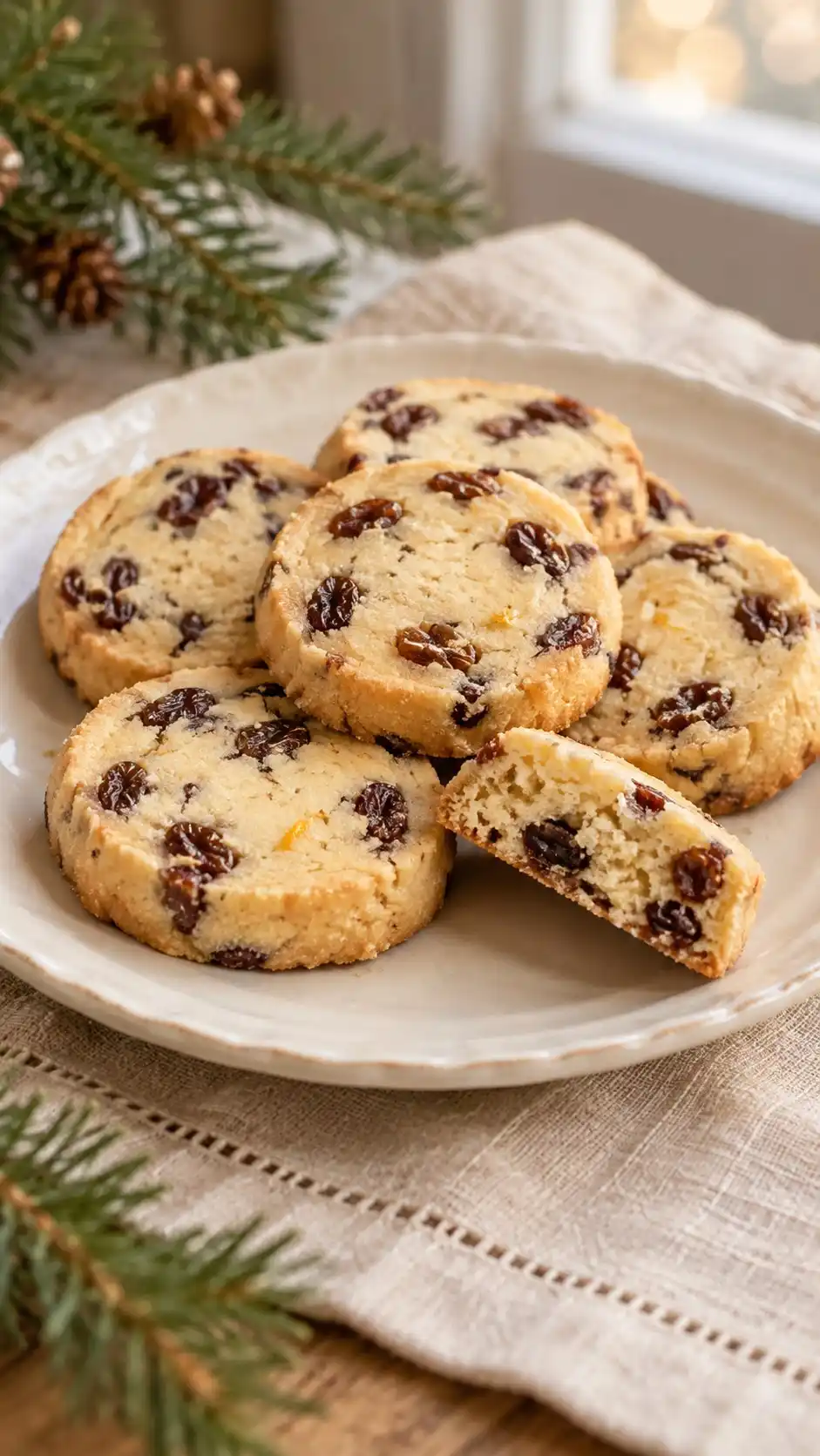Rum-Raisin Shortbread Slice-and-Bakes