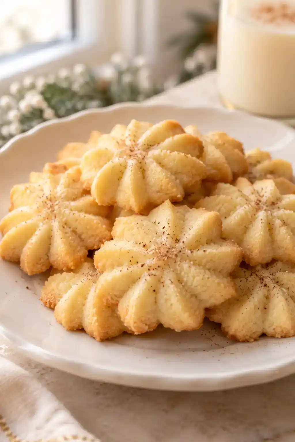 Eggnog Spritz Cookies