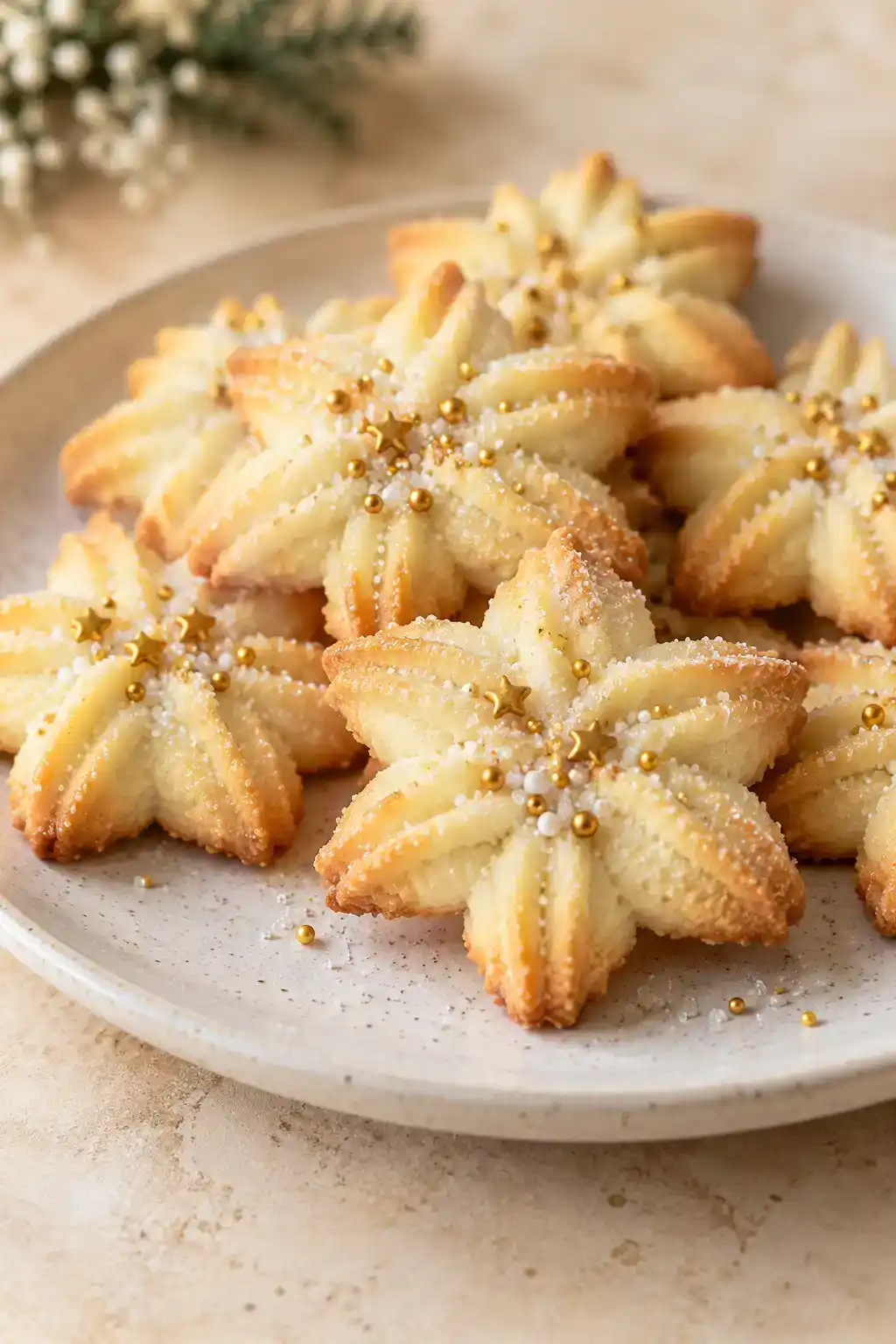 Star Spritz Cookies | Christmas Spritz Cookies