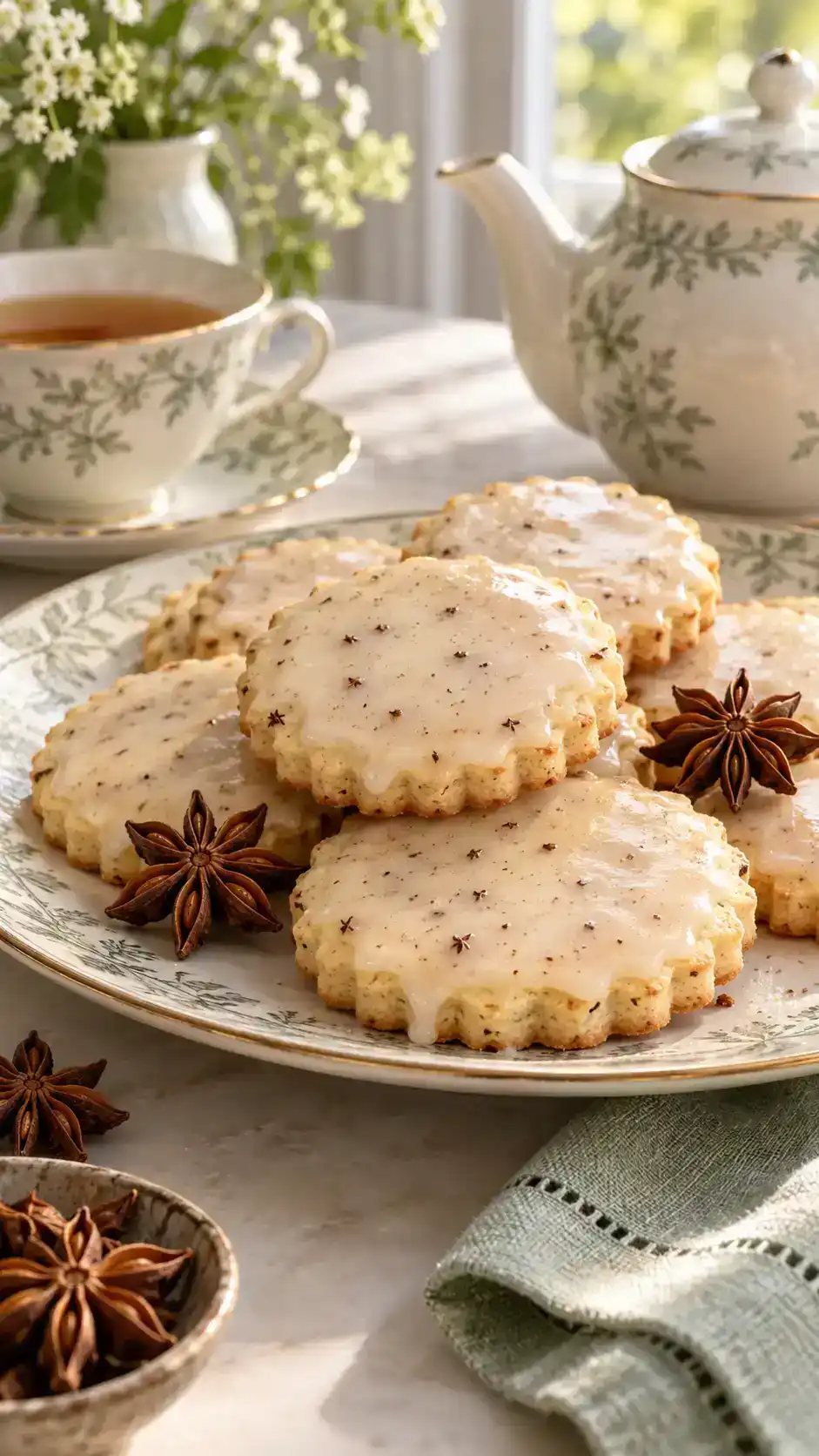 Tender anise cut-outs with a thin milk glaze and a delicate licorice aroma.