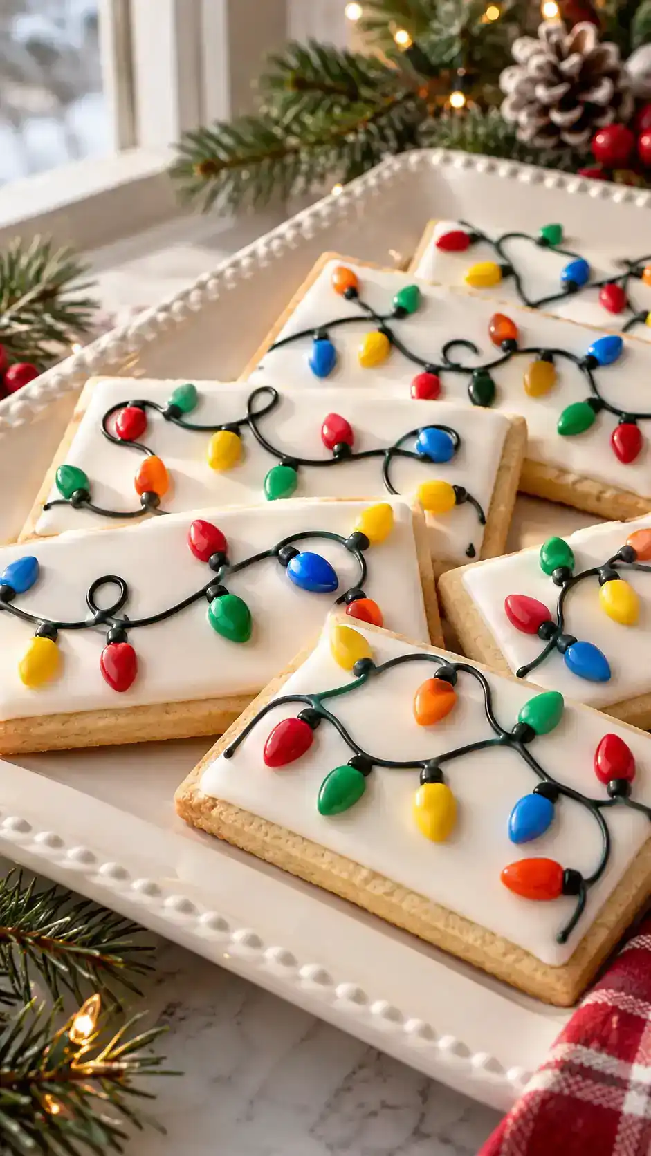 Christmas Lights Sugar Cookies | Christmas Sugar Cookies
