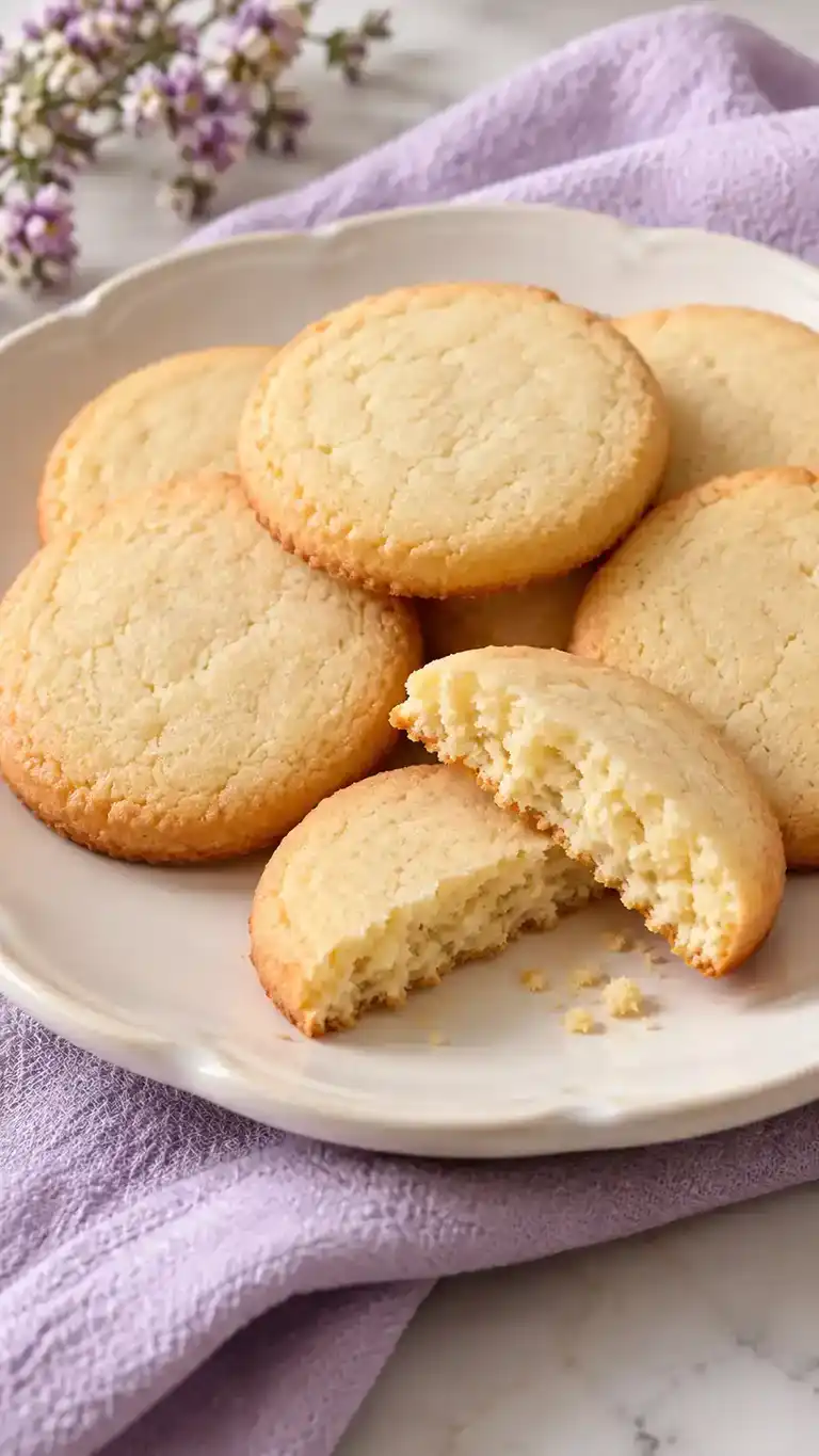 Eggless vanilla sugar-cookie cut-outs with cream cheese for structure and a tender, buttery bite.