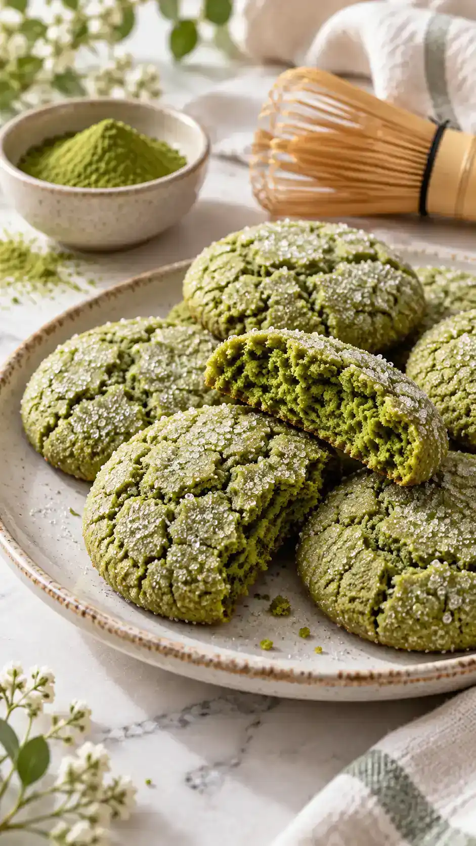 Matcha Sugar Cookies