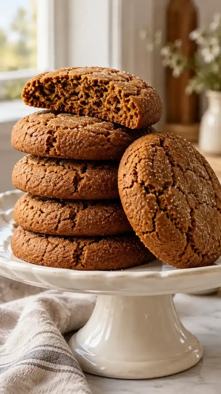 Half-inch-thick gingerbread rounds with sturdy edges and substantial tender molasses centers.