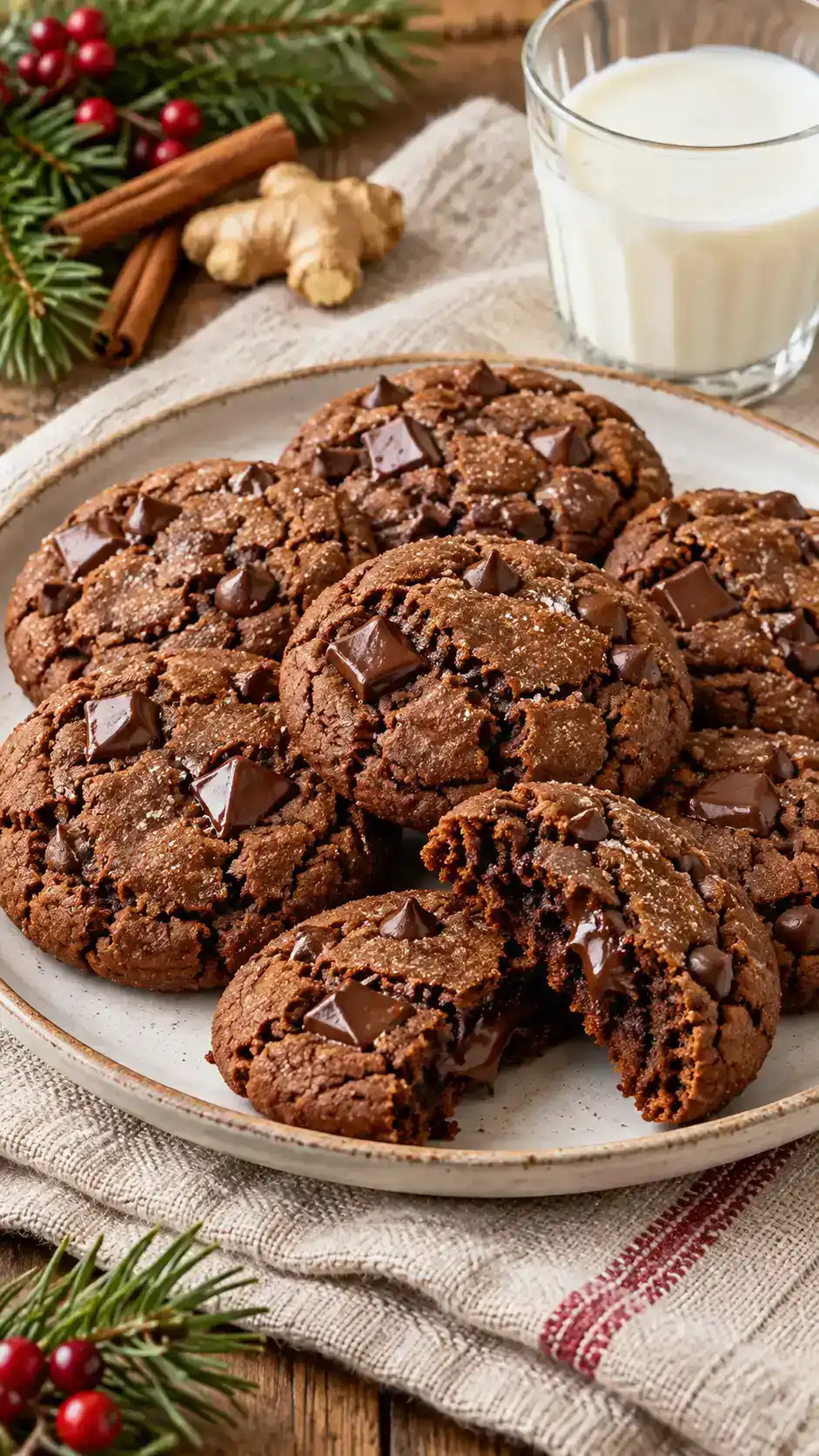Double Chocolate Gingerbread Cookies
