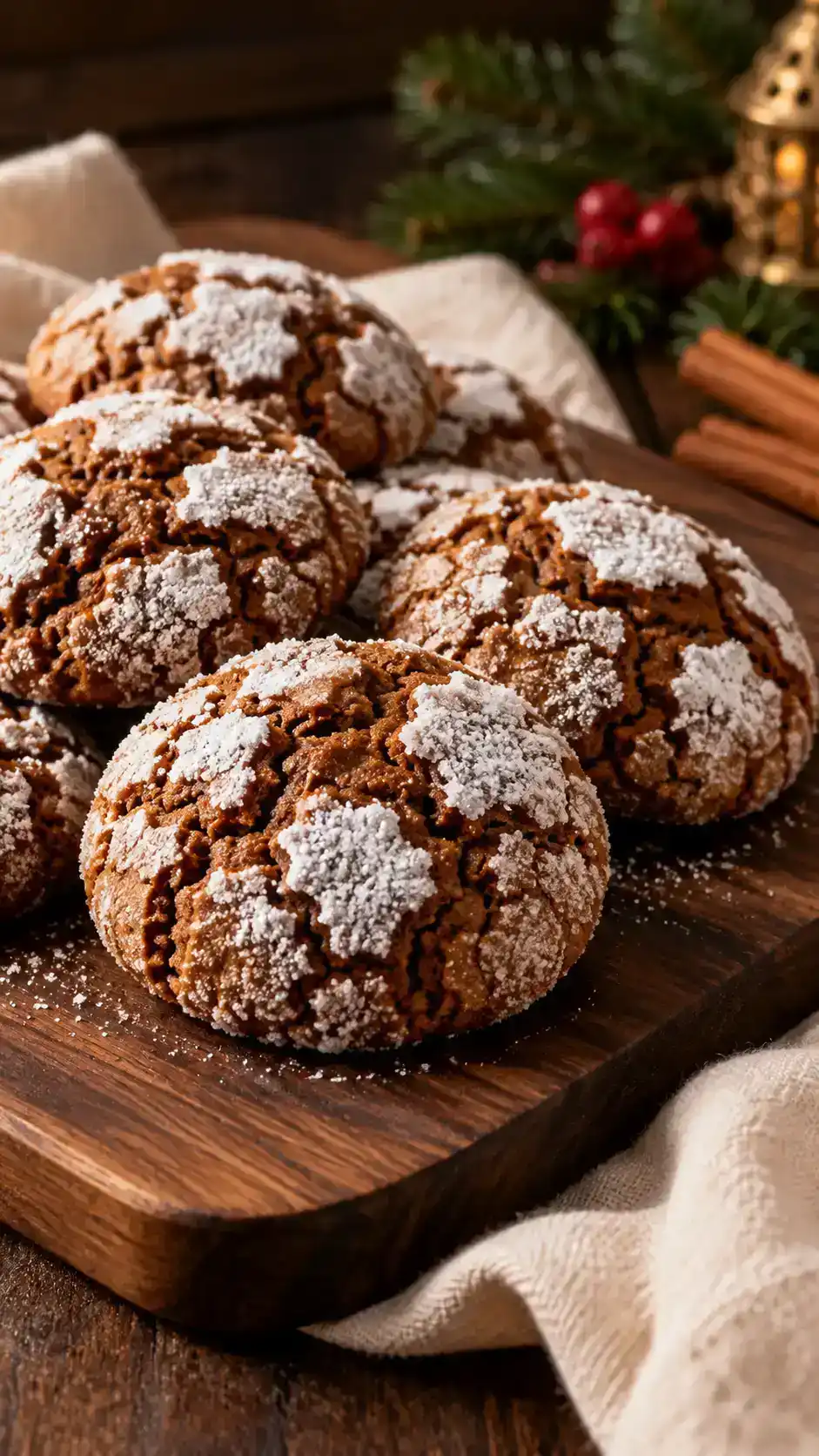 Gingerbread Crinkle Cookies