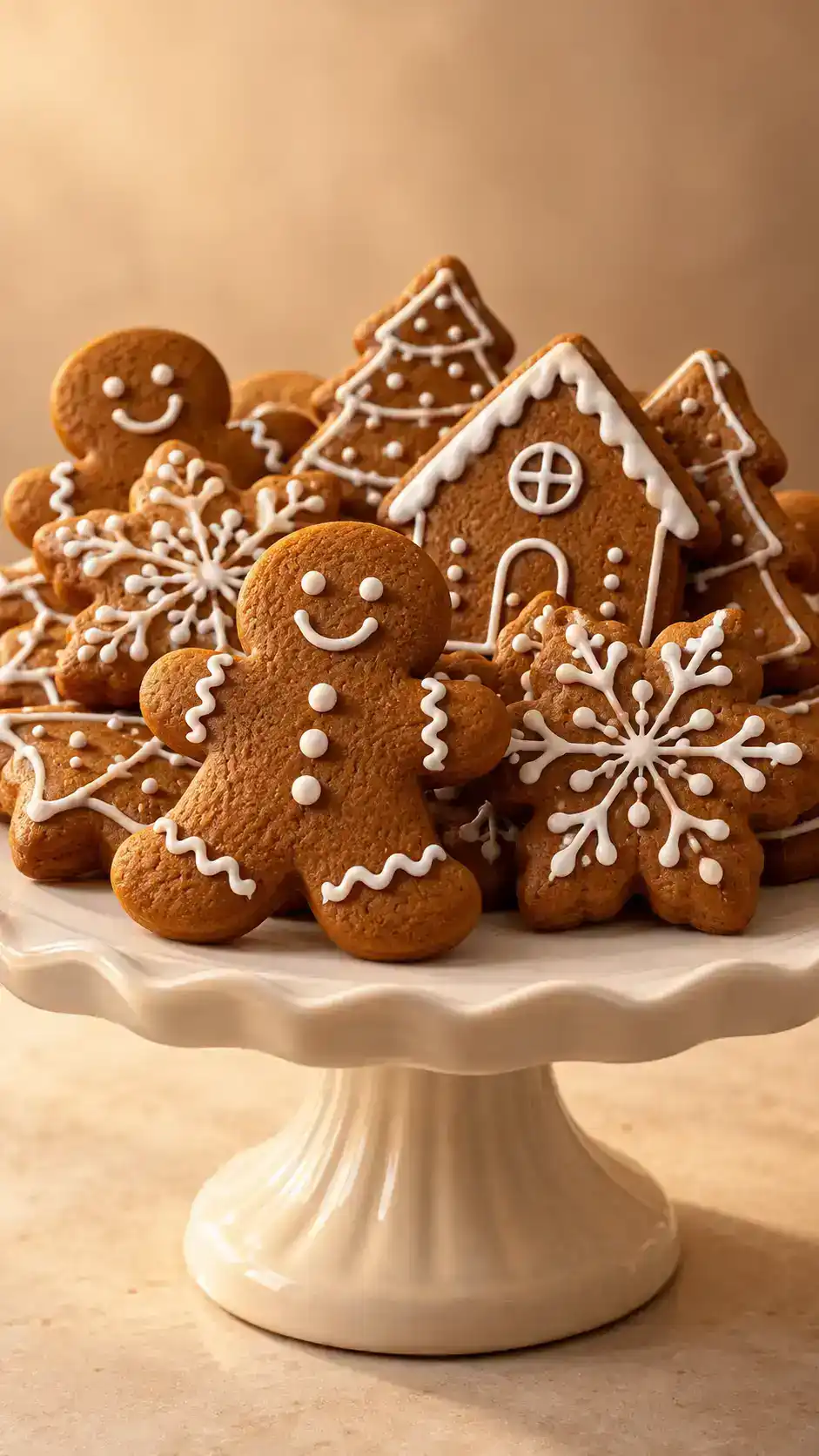 Soft gluten-free gingerbread cut-outs with tender molasses centers, a shortening-based dough and a long hydration rest.