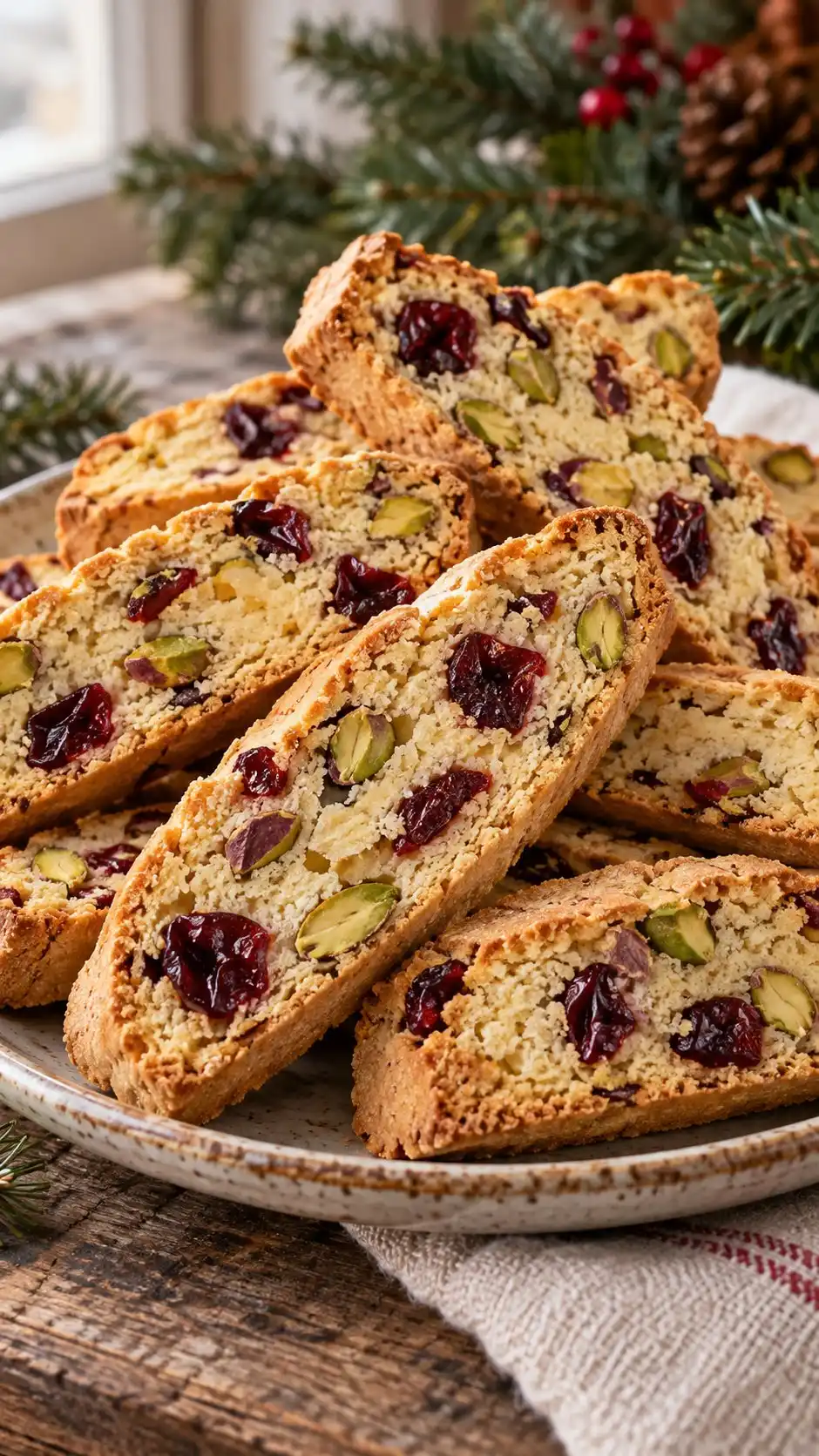 Cherry Pistachio Biscotti
