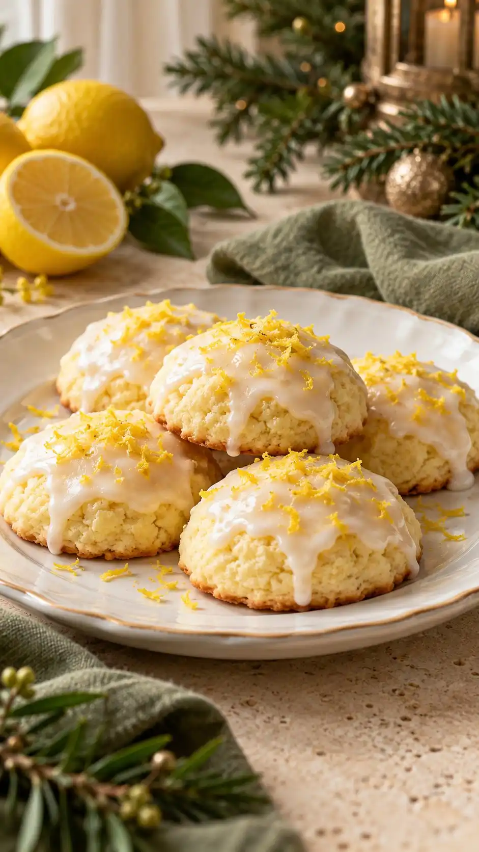 Soft ricotta cookies with fresh lemon zest and a bright citrus glaze.
