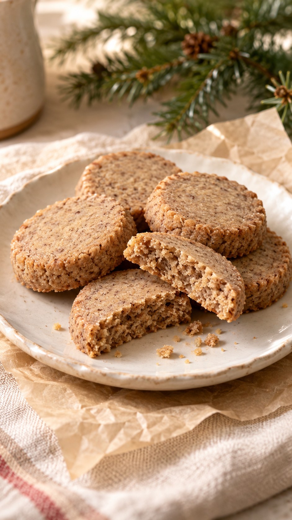 Almond Butter Buckwheat Shortbread