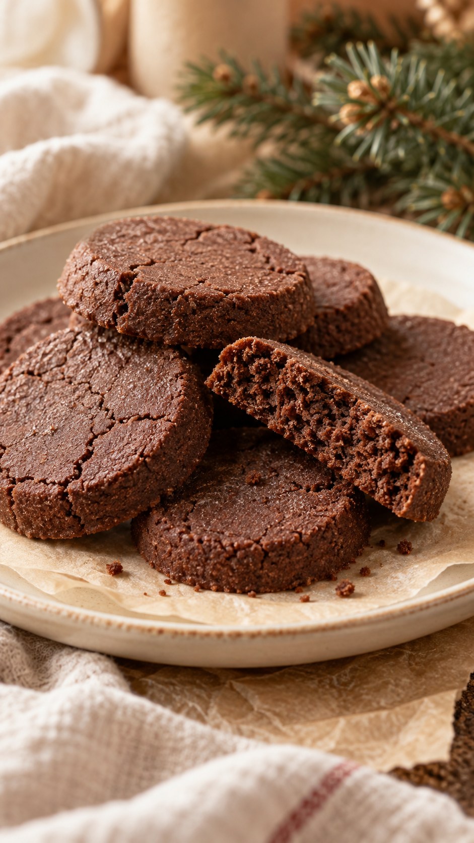 Buckwheat Cocoa Christmas Shortbread