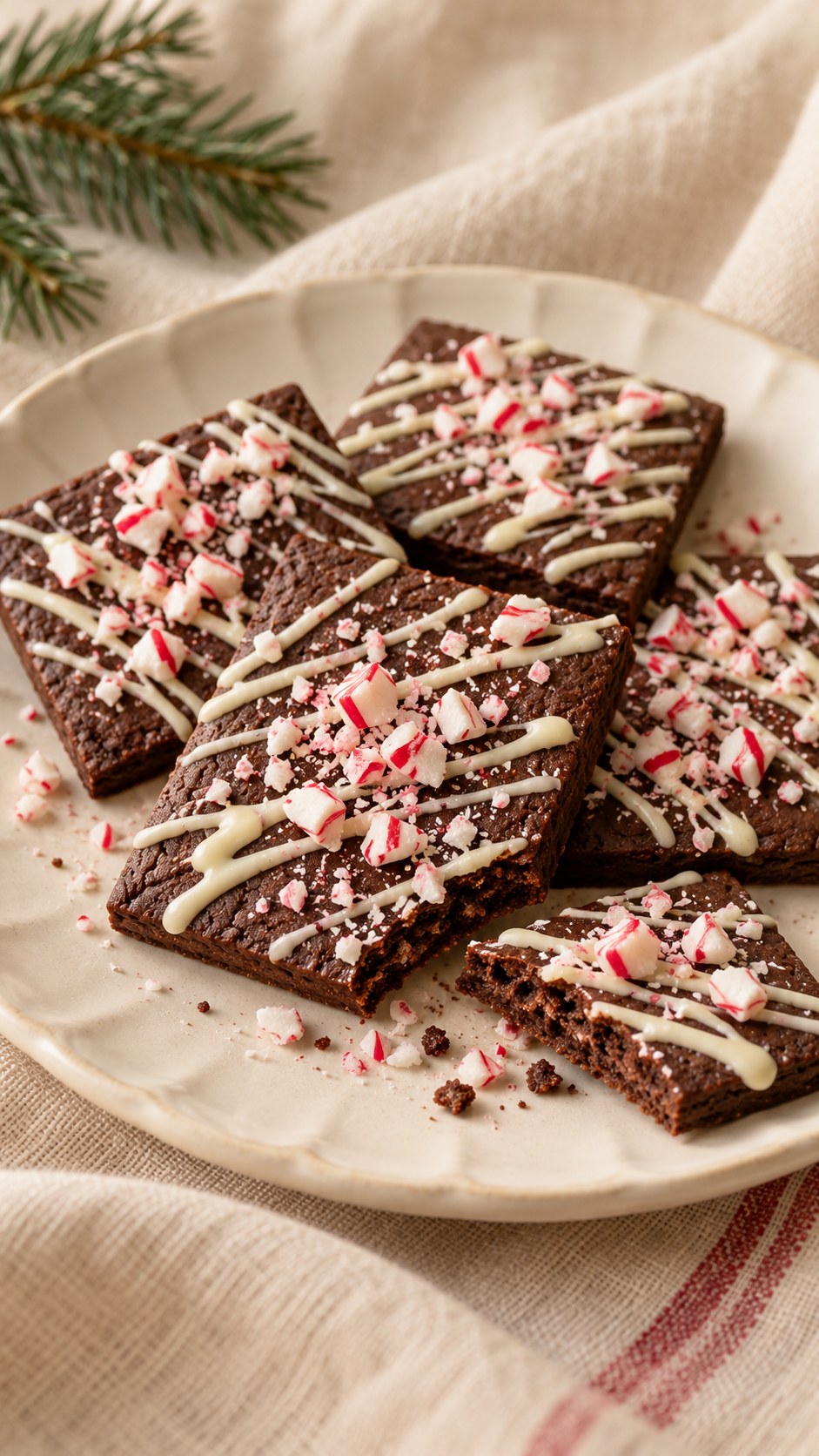 Chocolate Peppermint Shortbread Squares