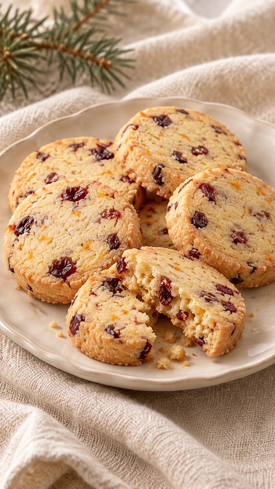 Cranberry Orange Slice-and-Bake Shortbread