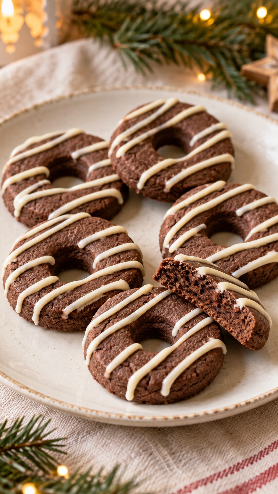 Espresso Cocoa Shortbread Wreath Coins