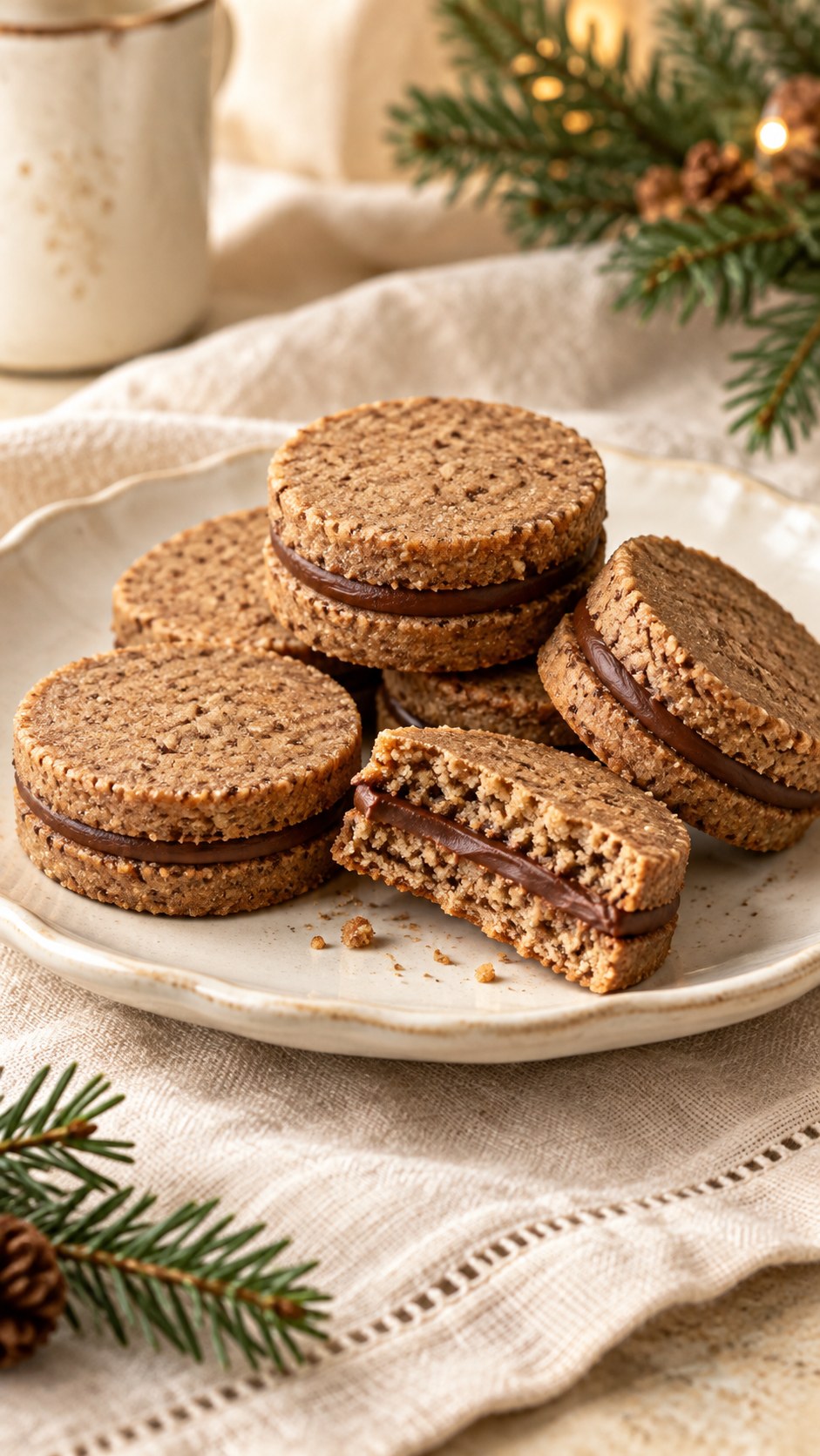 Gluten-Free Buckwheat Hazelnut Shortbread Sandwiches
