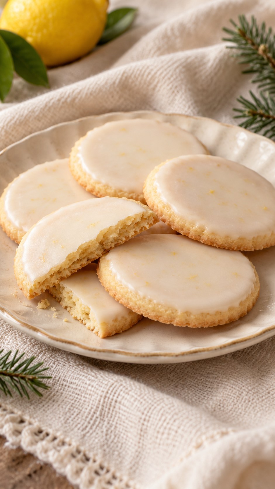 Lemon Glazed Shortbread Cut-Outs