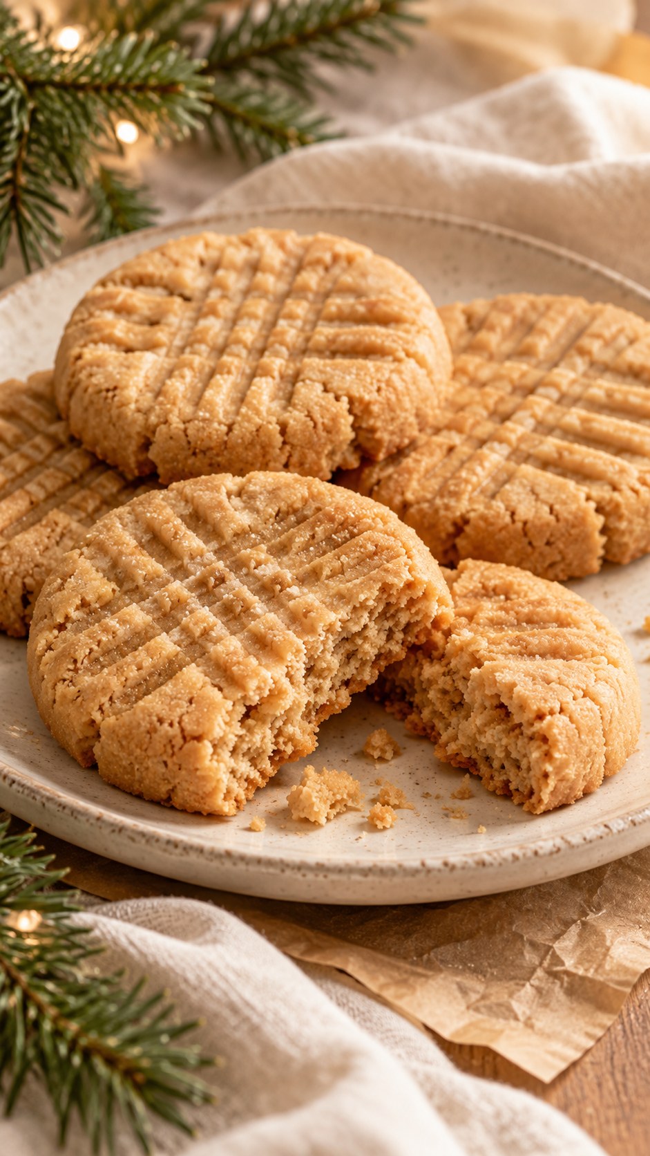 Peanut-Butter Christmas Shortbread
