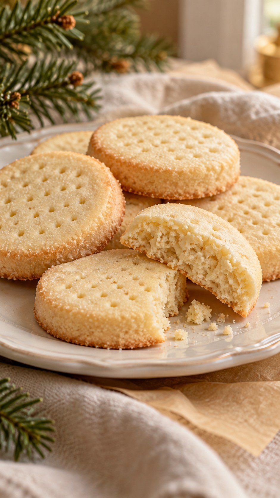 Potato-Starch Vanilla Christmas Shortbread