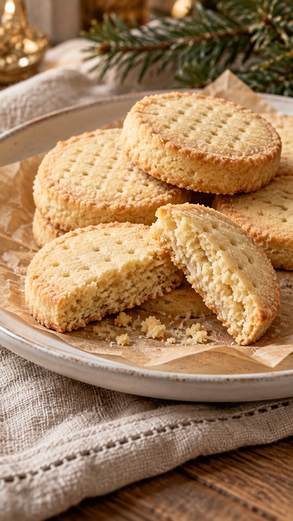 Scottish Rice-Flour Christmas Shortbread