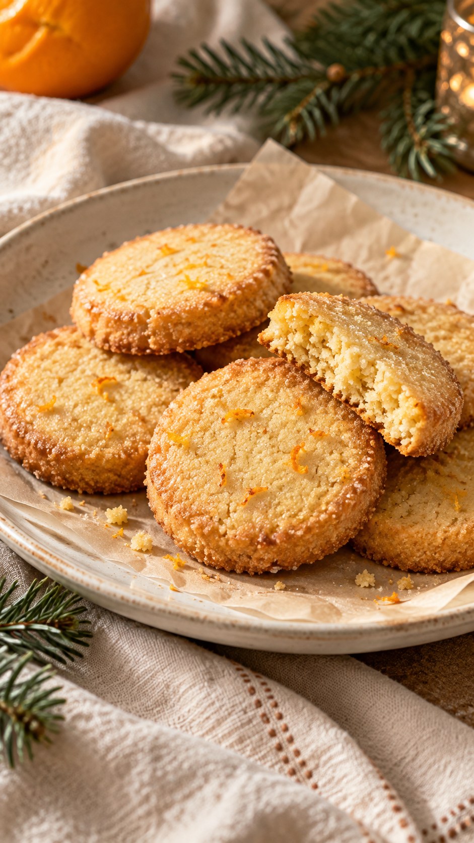 Semolina Orange Christmas Shortbread