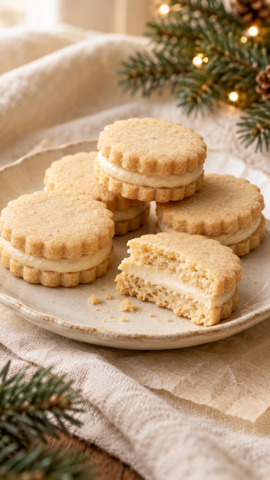 Vegan Cashew Rice-Flour Shortbread Sandwiches