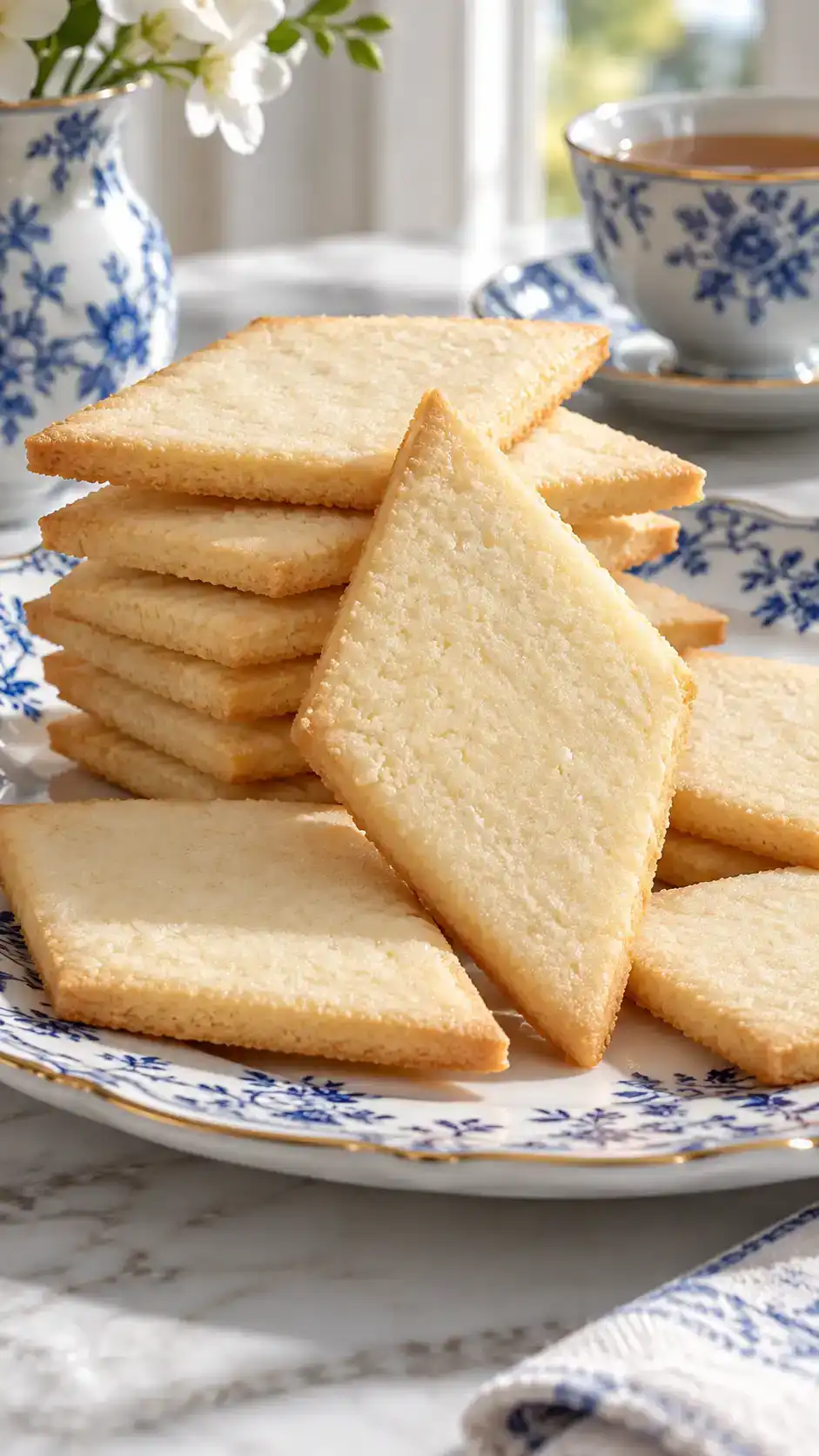 Delicate egg-white sugar-cookie cut-outs with a crisp buttery crumb and tidy diamond shapes.