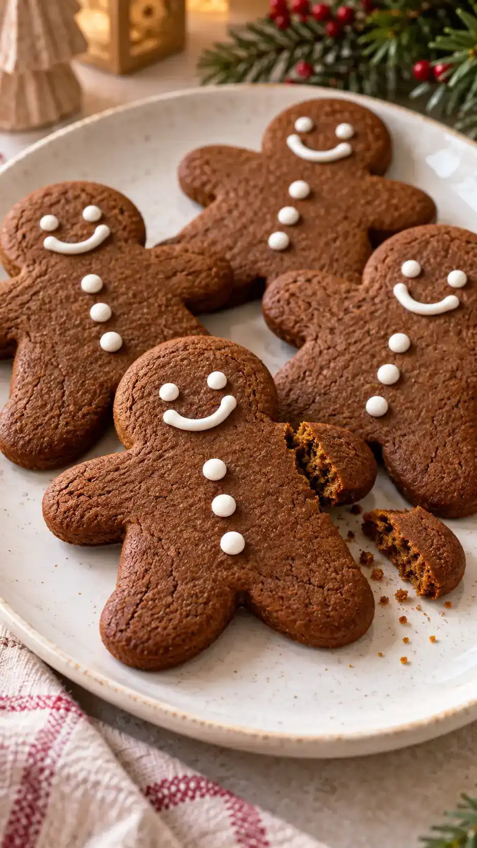Gluten-free gingerbread men with molasses, warm spices and sturdy broad-limbed shapes for simple holiday decorating.
