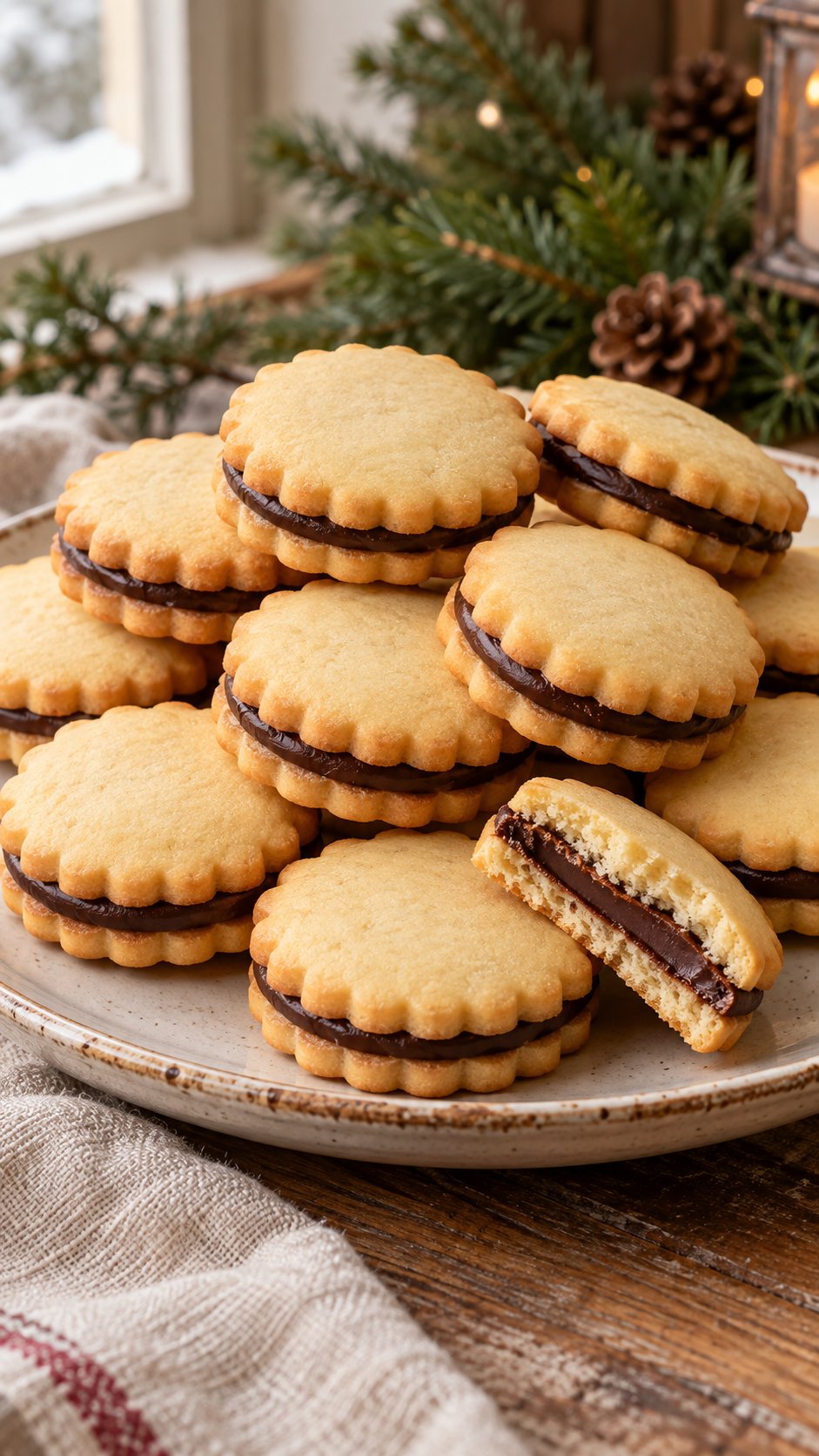 Almond Chocolate Sandwich Cookies