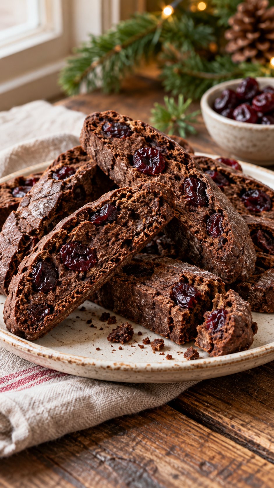 Chocolate Cherry Biscotti