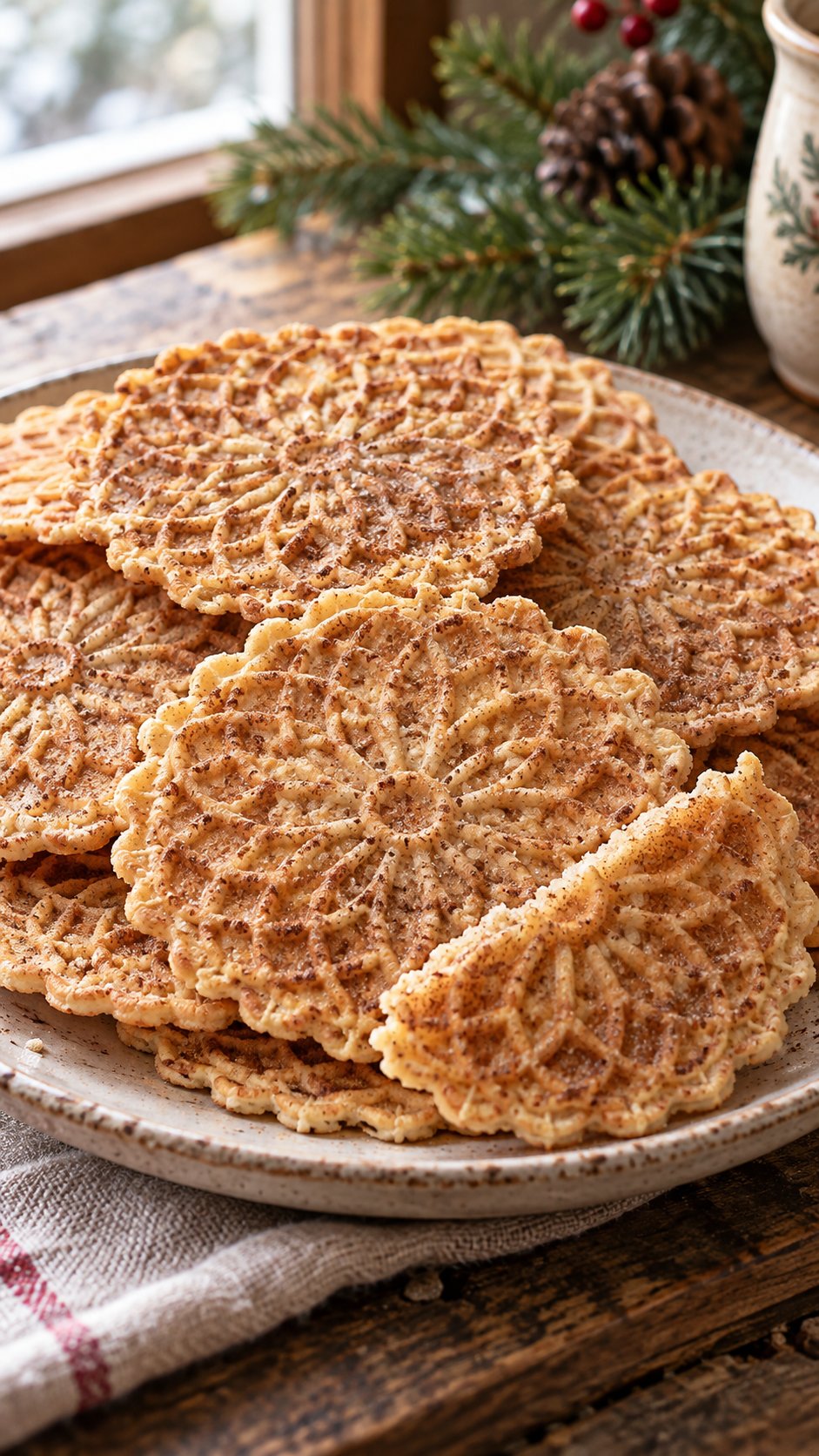 Cinnamon Pizzelle