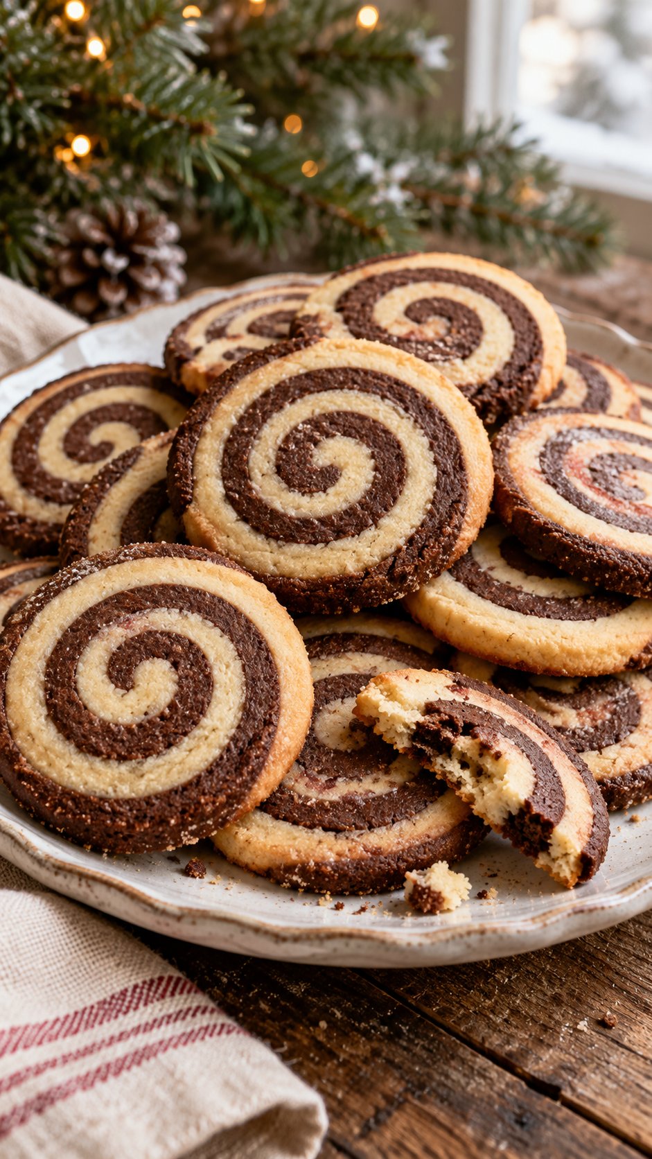 Cocoa Vanilla Swirl Cookies