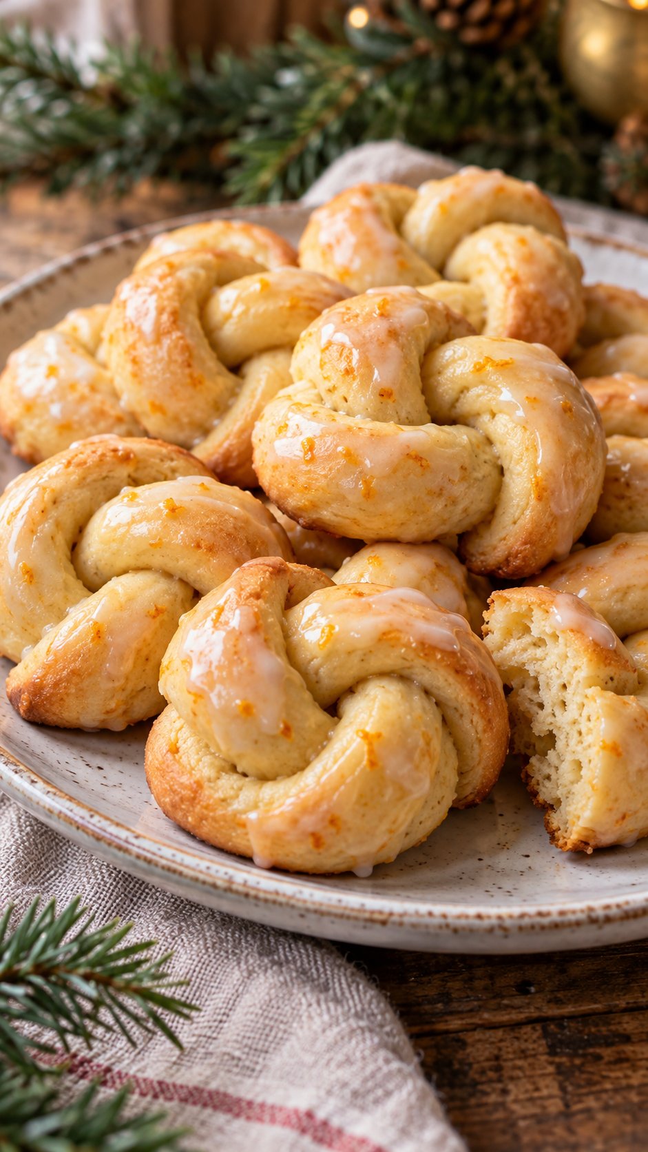 Orange Honey Knot Cookies