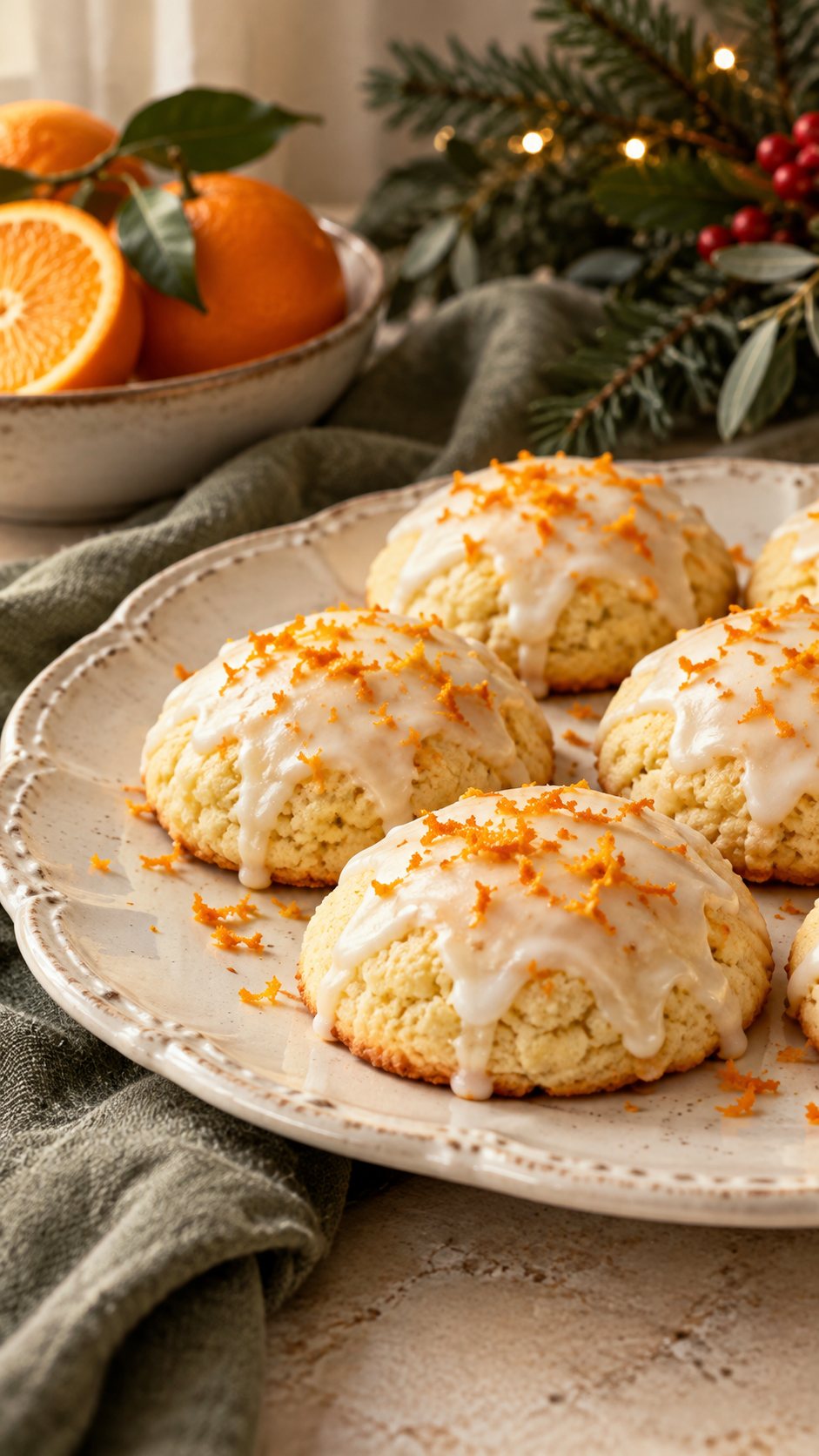 Soft ricotta cookies with fresh orange zest and a bright citrus glaze.