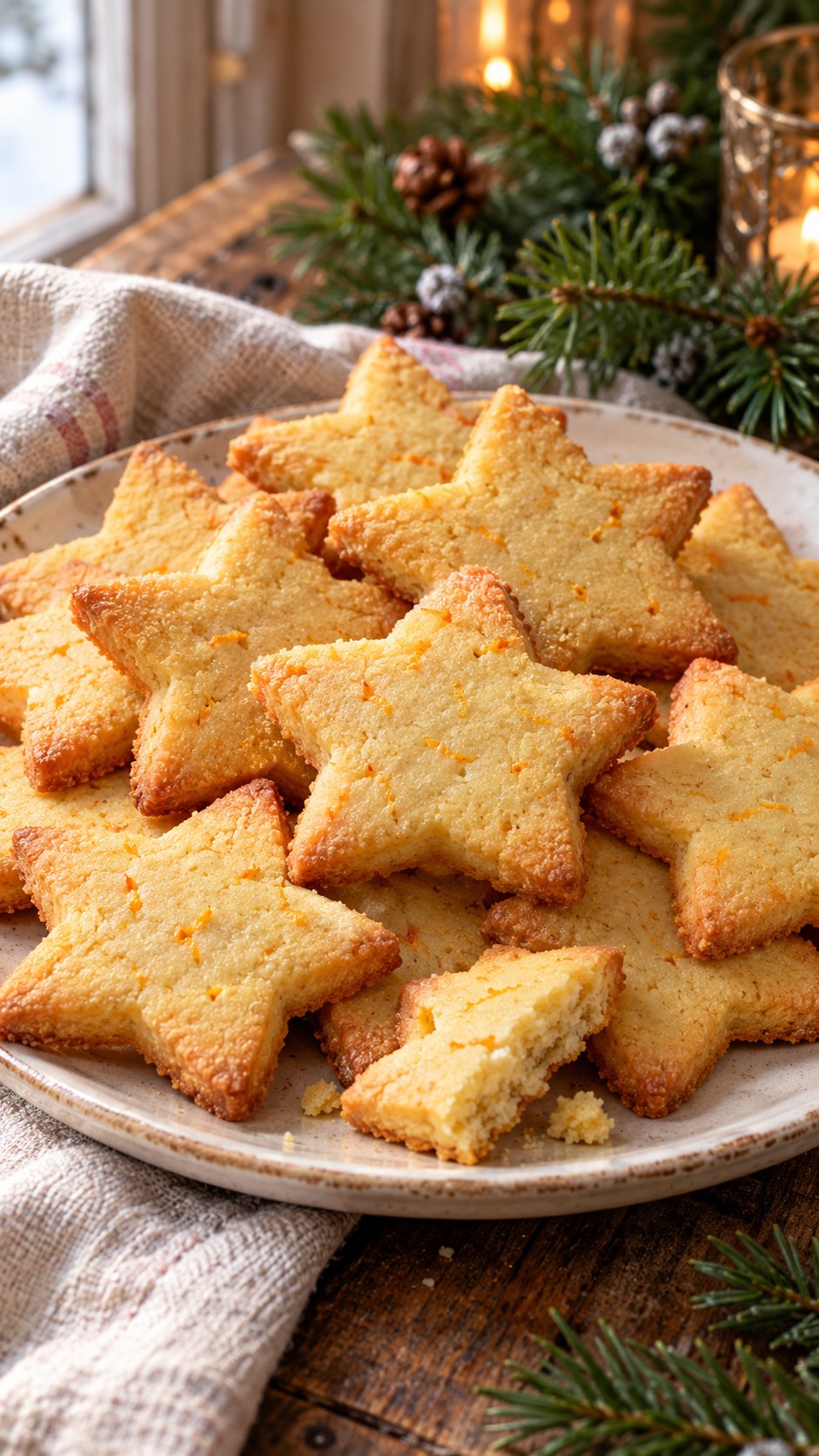 Orange Shortbread Stars