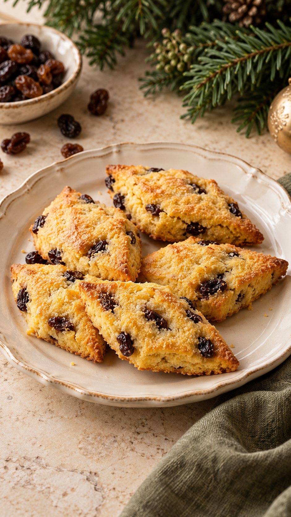 Golden cornmeal cookies with raisins and lemon zest, inspired by Venetian zaletti.