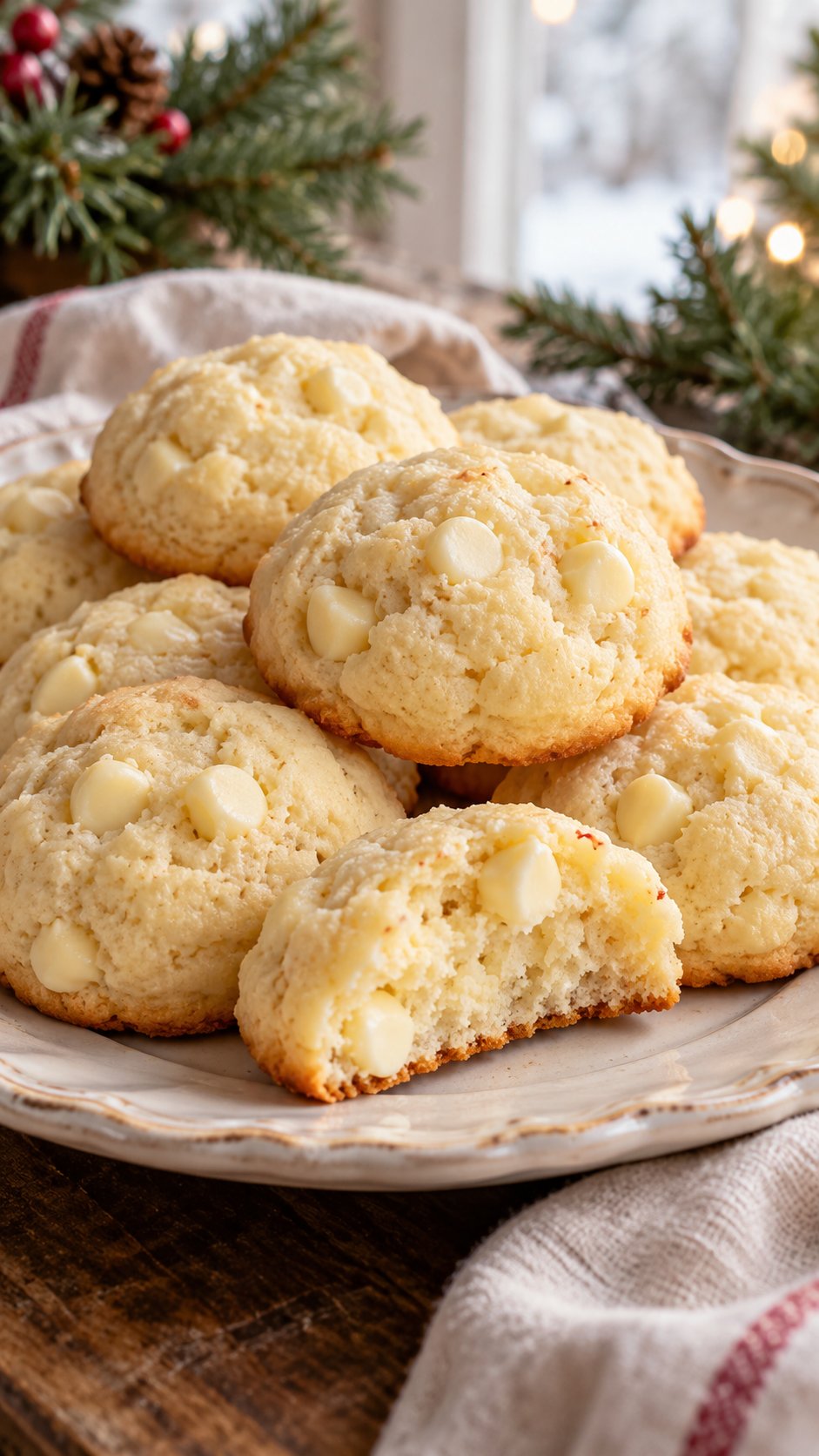 White Chocolate Ricotta Cookies